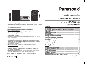 Priručnik Panasonic SC-PMX100EG Stereo komplet