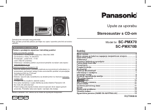 Priručnik Panasonic SC-PMX70B Stereo komplet