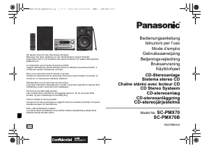 Manuale Panasonic SC-PMX70B Stereo set