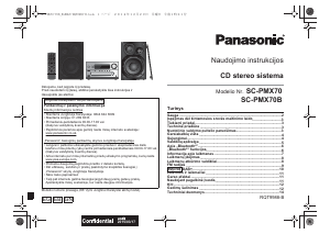 Vadovas Panasonic SC-PMX70B Stereofoninis rinkinys
