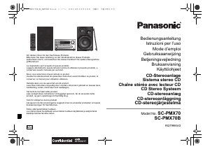 Manuale Panasonic SC-PMX70BEG Stereo set