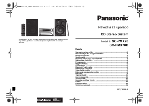 Priročnik Panasonic SC-PMX70BEG Stereo komplet