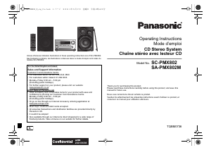 Mode d’emploi Panasonic SC-PMX80 Stéréo