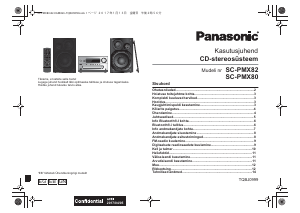 Kasutusjuhend Panasonic SC-PMX82 Stereokomplekt