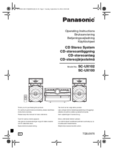 Bruksanvisning Panasonic SC-UX100 Stereoanläggning