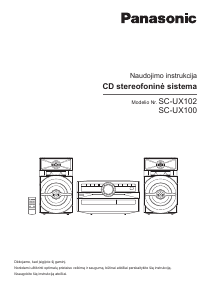 Vadovas Panasonic SC-UX100 Stereofoninis rinkinys