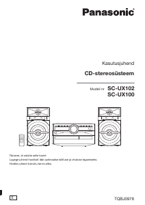 Kasutusjuhend Panasonic SC-UX102 Stereokomplekt