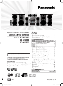 Manual de uso Panasonic SC-VK750 Set de estéreo