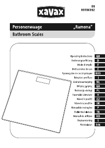 Manual de uso Xavax Ramona Báscula