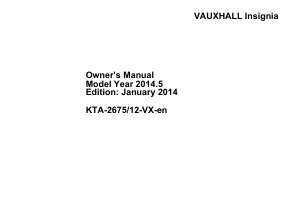 Handleiding Vauxhall Insignia (2014)