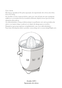 Manual Smeg CJF01CREU Espremedor de citrinos