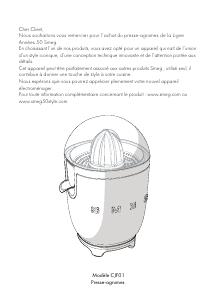 Mode d’emploi Smeg CJF01PBEU Presse-agrumes