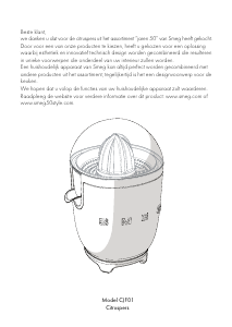 Handleiding Smeg CJF01PKEU Citruspers