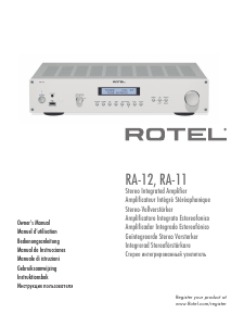 Manual Rotel RA-11 Amplifier