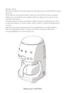 Manual Smeg DCF02BLEU Máquina de café