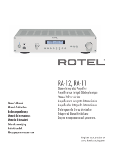 Manual Rotel RA-12 Amplifier