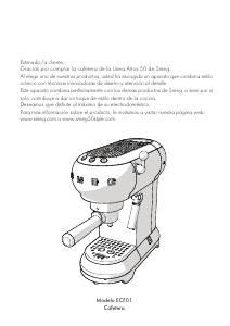 Manual de uso Smeg ECF01CREU Máquina de café