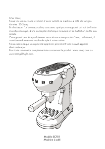 Mode d’emploi Smeg ECF01PBEU Cafetière