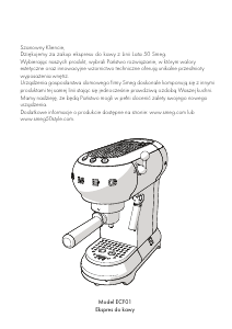 Instrukcja Smeg ECF01PGEU Ekspres do kawy