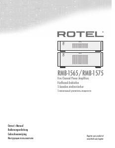Bedienungsanleitung Rotel RMB-1565 Verstärker