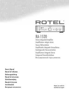 Manual de uso Rotel RA-1520 Amplificador
