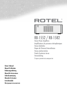 Manuale Rotel RB-1552 Amplificatore