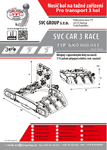 Instrukcja SVC Car 3 Race Bagażnik rowerowy
