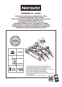 Instrukcja Norauto Rapidbike 3P Bagażnik rowerowy