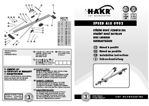 Manuál HAKR Speed Alu 0902 Nosič jízdních kol