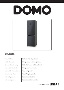 Manual Domo DO986BFK Fridge-Freezer