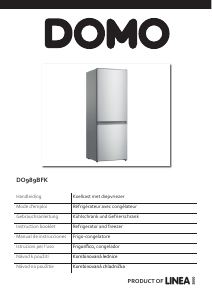 Manual Domo DO989BFK Fridge-Freezer