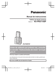 Manual de uso Panasonic KX-PRS110SP Teléfono inalámbrico