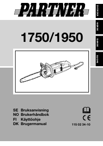 Bruksanvisning Partner 1750 Kedjesåg