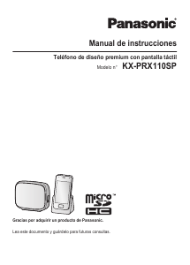 Manual de uso Panasonic KX-PRX110SP Teléfono inalámbrico