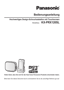 Bedienungsanleitung Panasonic KX-PRX120SLW Schnurlose telefon