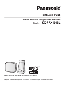 Manuale Panasonic KX-PRX150SLB Telefono senza fili