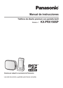 Manual de uso Panasonic KX-PRX150SP Teléfono inalámbrico