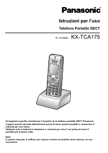 Manuale Panasonic KX-TCA175 Telefono senza fili