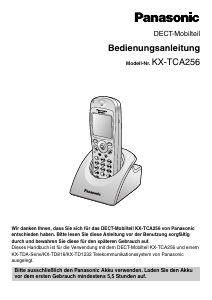 Bedienungsanleitung Panasonic KX-TCA256 Schnurlose telefon