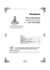 Bedienungsanleitung Panasonic KX-TCD150SL Schnurlose telefon