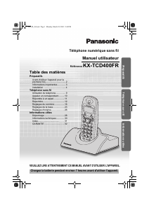 Mode d’emploi Panasonic KX-TCD400 Téléphone sans fil
