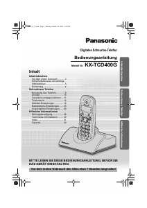 Bedienungsanleitung Panasonic KX-TCD400 Schnurlose telefon