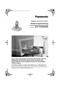 Bedienungsanleitung Panasonic KX-TCD430 Schnurlose telefon