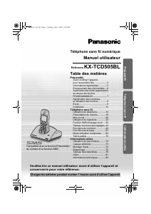 Mode d’emploi Panasonic KX-TCD505 Téléphone sans fil