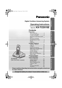 Manual Panasonic KX-TCD515 Wireless Phone