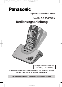 Bedienungsanleitung Panasonic KX-TCD705 Schnurlose telefon