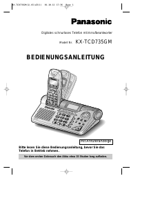 Bedienungsanleitung Panasonic KX-TCD735 Schnurlose telefon