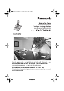 Manuale Panasonic KX-TCD820SL Telefono senza fili