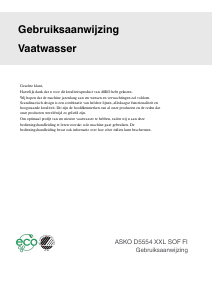 Handleiding Asko D5554 XXL Vaatwasser