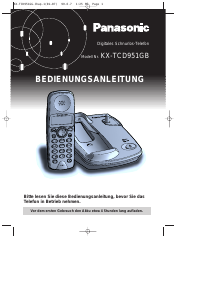 Bedienungsanleitung Panasonic KX-TCD951 Schnurlose telefon